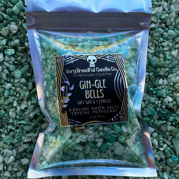 Gory Dreadful Candle Co Other - Gin-gle Bells Sizzling Room Salt Crystal Potpourri: Dry Gin & Cypress Scent